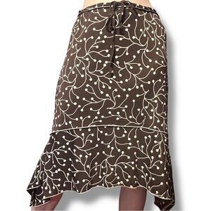 Max Studio y2k women's brown and cream skirt vintage